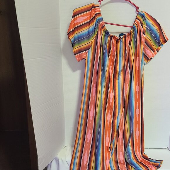 FASHION EXPRESS WOMEN'S SIZE 1X PEASANT DRESS NWOT MEXICAN BEAUTIFUL - Picture 4 of 4